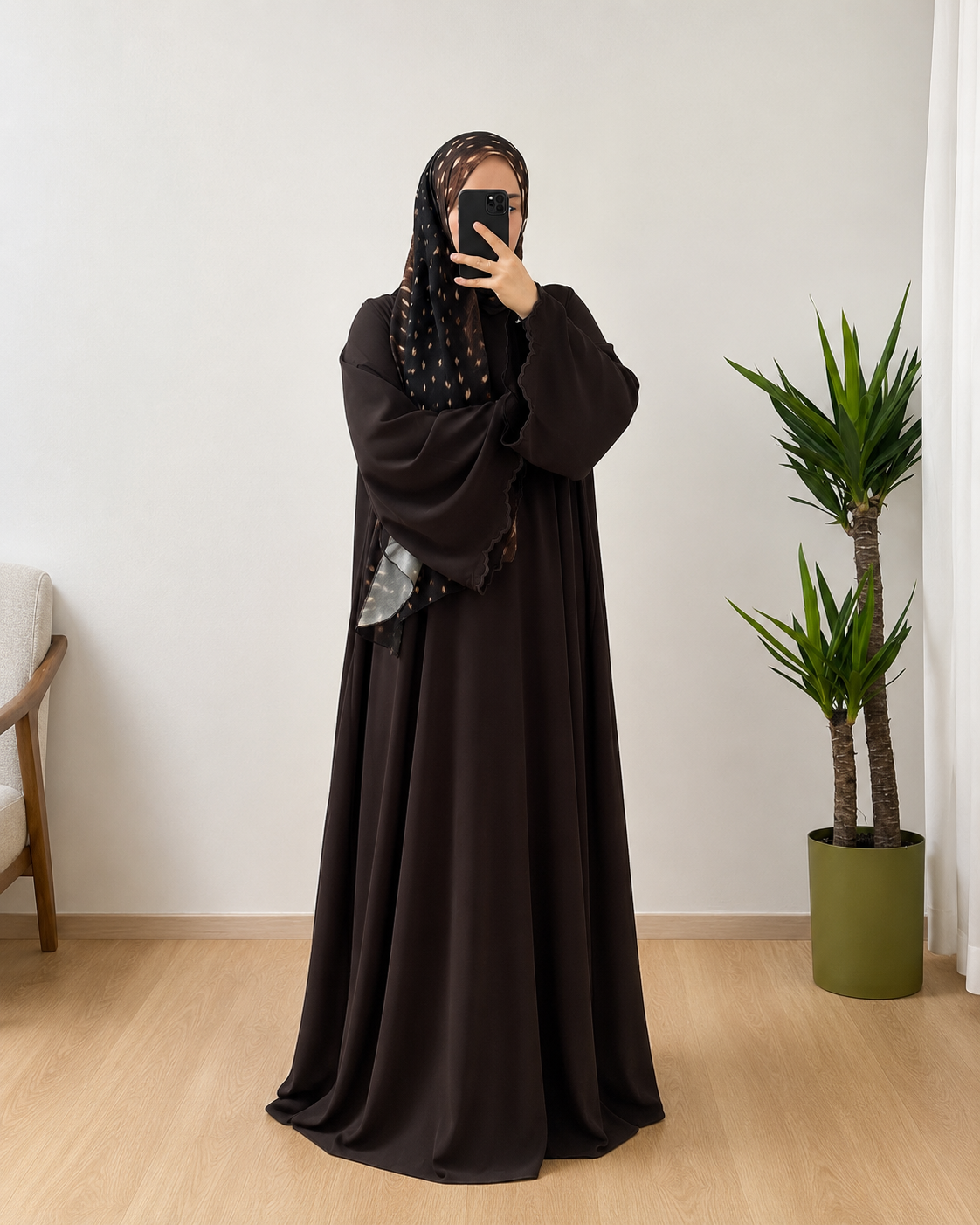 Nakış kol Hamse Abaya modeli